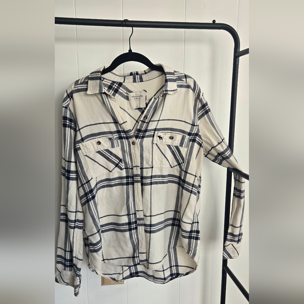 Abercrombie & Fitch Unisex Blue Plaid Shirt